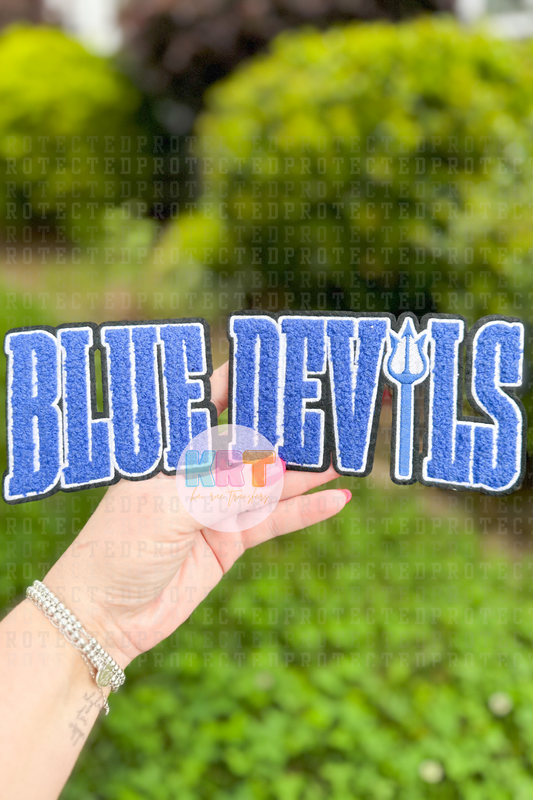 BLUE DEVILS - CHENILLE PATCH