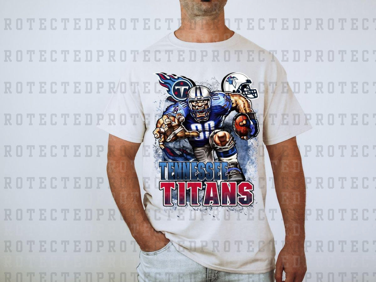 NEW #2346 Tennessee Titans With Flames Sports DTF Transfer