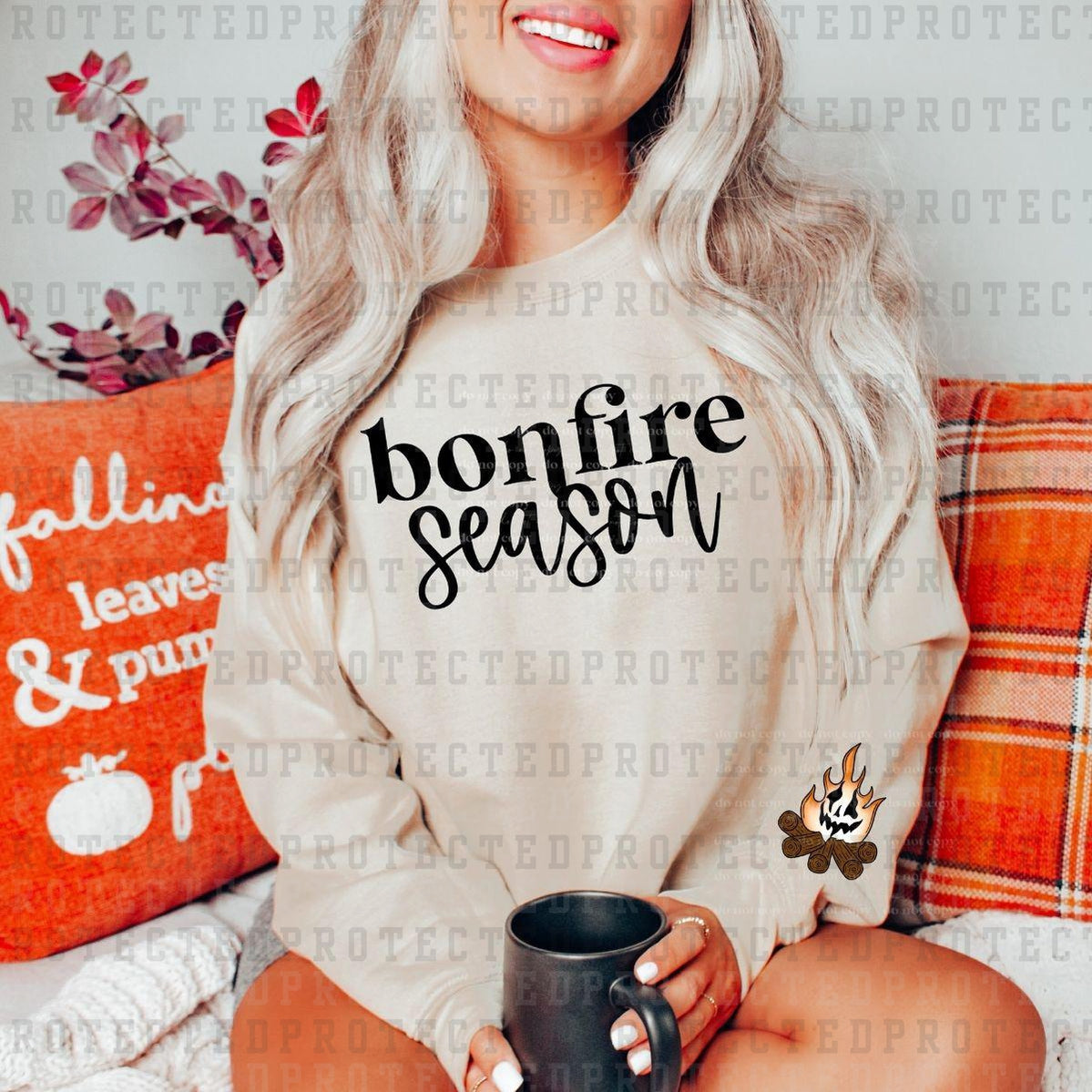 Bonfire Crewneck Sweatshirt - Logo on Front & Back