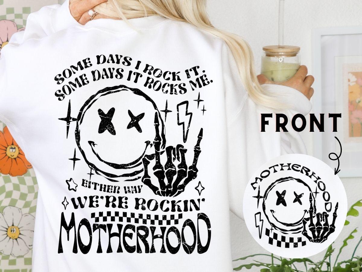 WE'RE ROCKING MOTHERHOOD (POCKET/BACK) - DTF TRANSFER