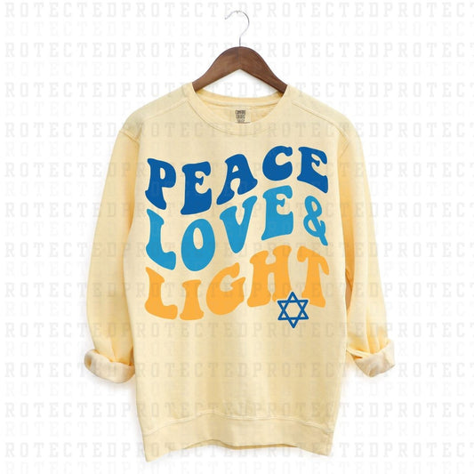 PEACE LOVE AND LIGHT - DTF TRANSFER