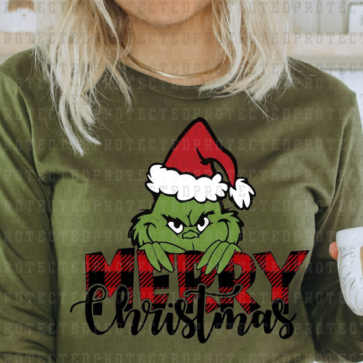 Merry Christmas Grinch Truck DTF Transfer