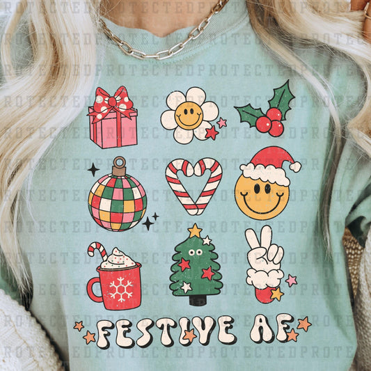 FESTIVE AF *W/GRUNGE* - DTF TRANSFER