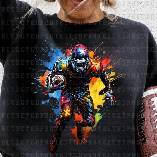 PAINT SPLATTER FOOTBALL PLAYER - DTF TRANSFER