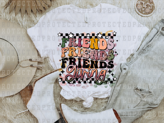 FRIENDS x3 GIVING - BLACK CHECK W/ STARS - LEOPARD AND BRIGHT JEWEL TONES - DTF TRANSFERS