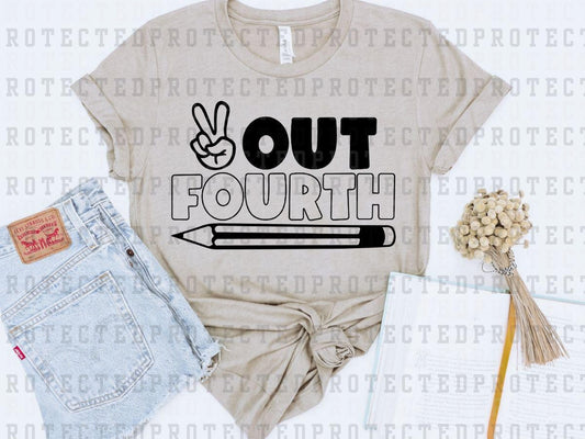 PEACE OUT FOURTH *SINGLE COLOR* - DTF TRANSFER