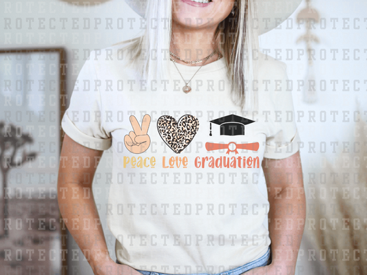 PEACE LOVE GRADUATION - DTF TRANSFER - KAI RAE TRANSFERS