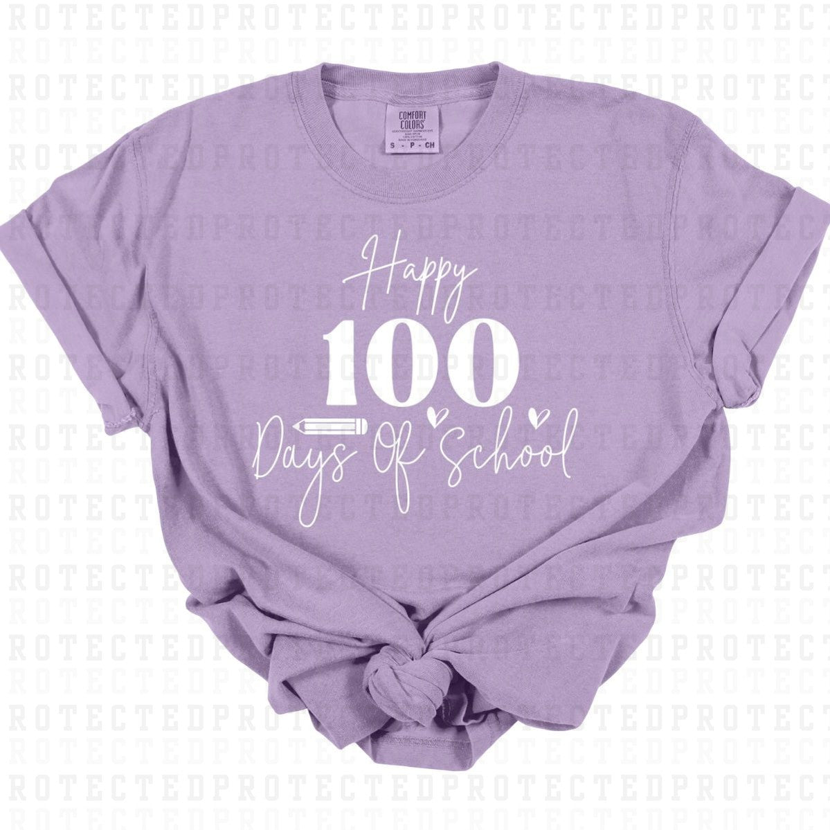 HAPPY 100 DAYS OF SCHOOL *SINGLE COLOR* - DTF TRANSFER