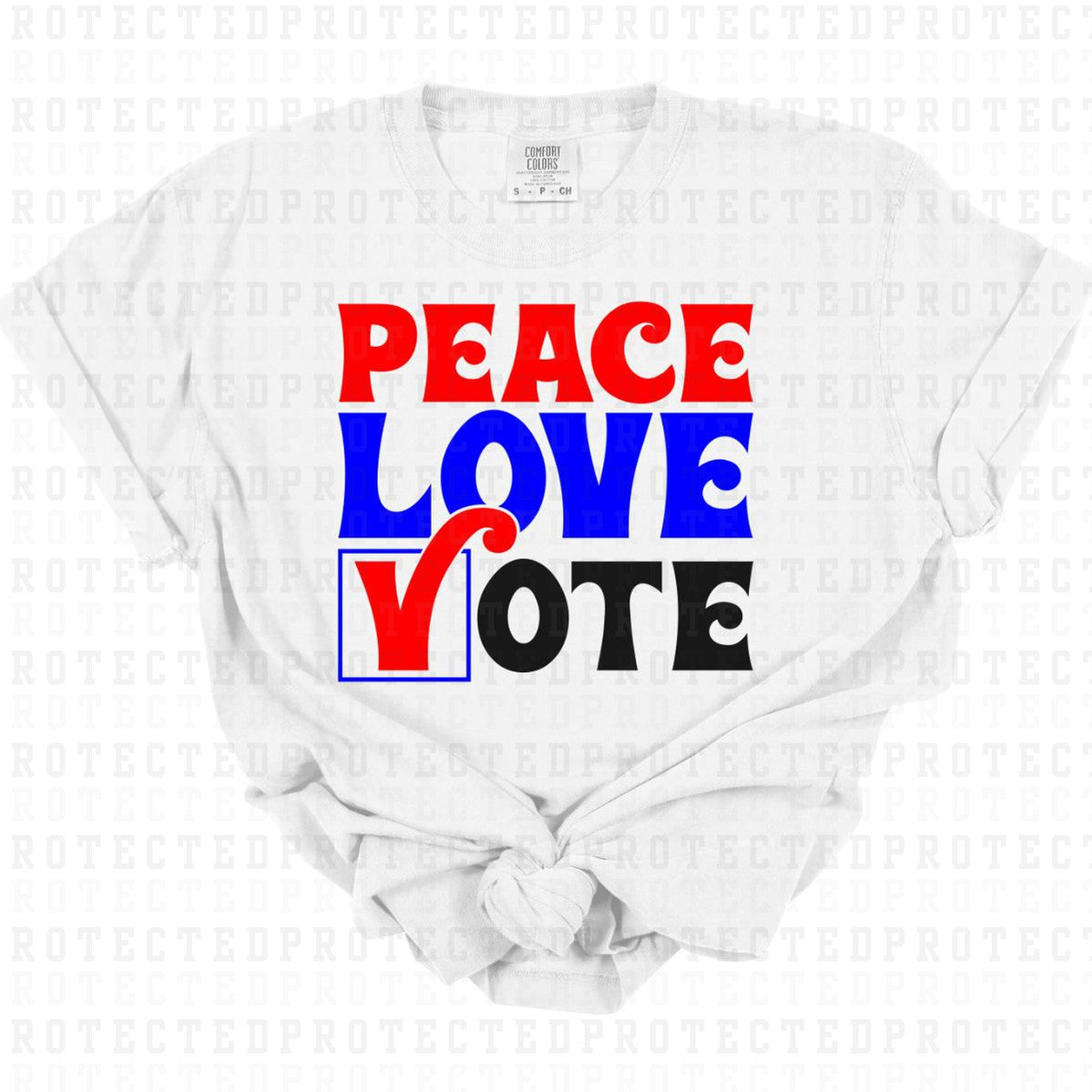 PEACE LOVE VOTE - DTF TRANSFER