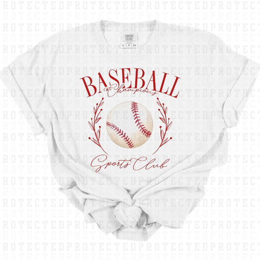 COQUETTE BASEBALL CHAMPIONS SPORTS CLUB - DTF TRANSFER