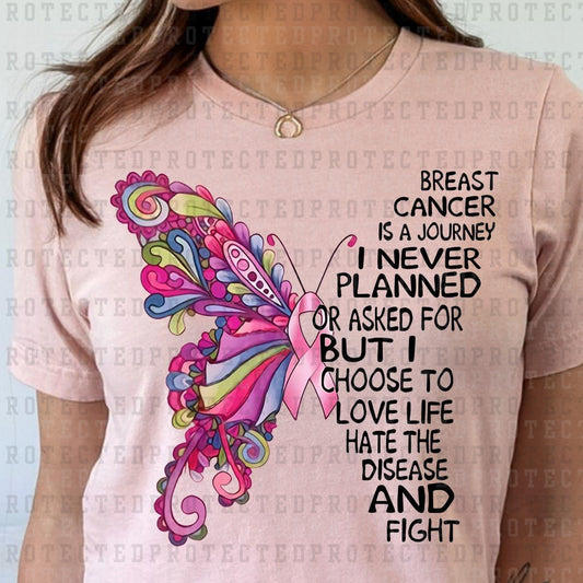 BREAST CANCER BUTTERFLY - DTF TRANSFER