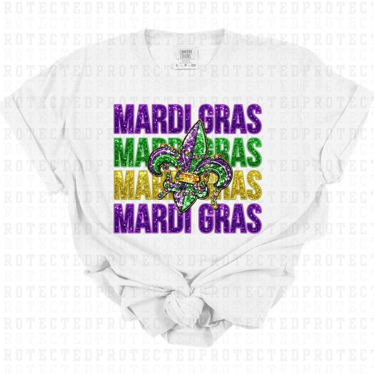 MARDI GRAS *FAUX SEQUIN* - DTF TRANSFER