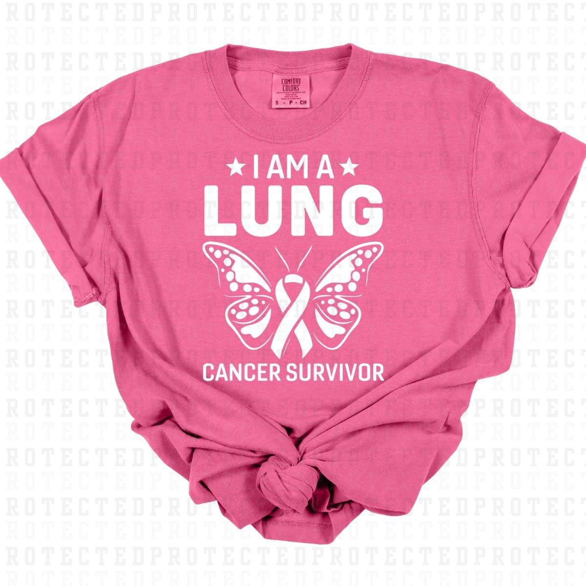 LUNG CANCER SURVIVOR *SINGLE COLOR* - DTF TRANSFER