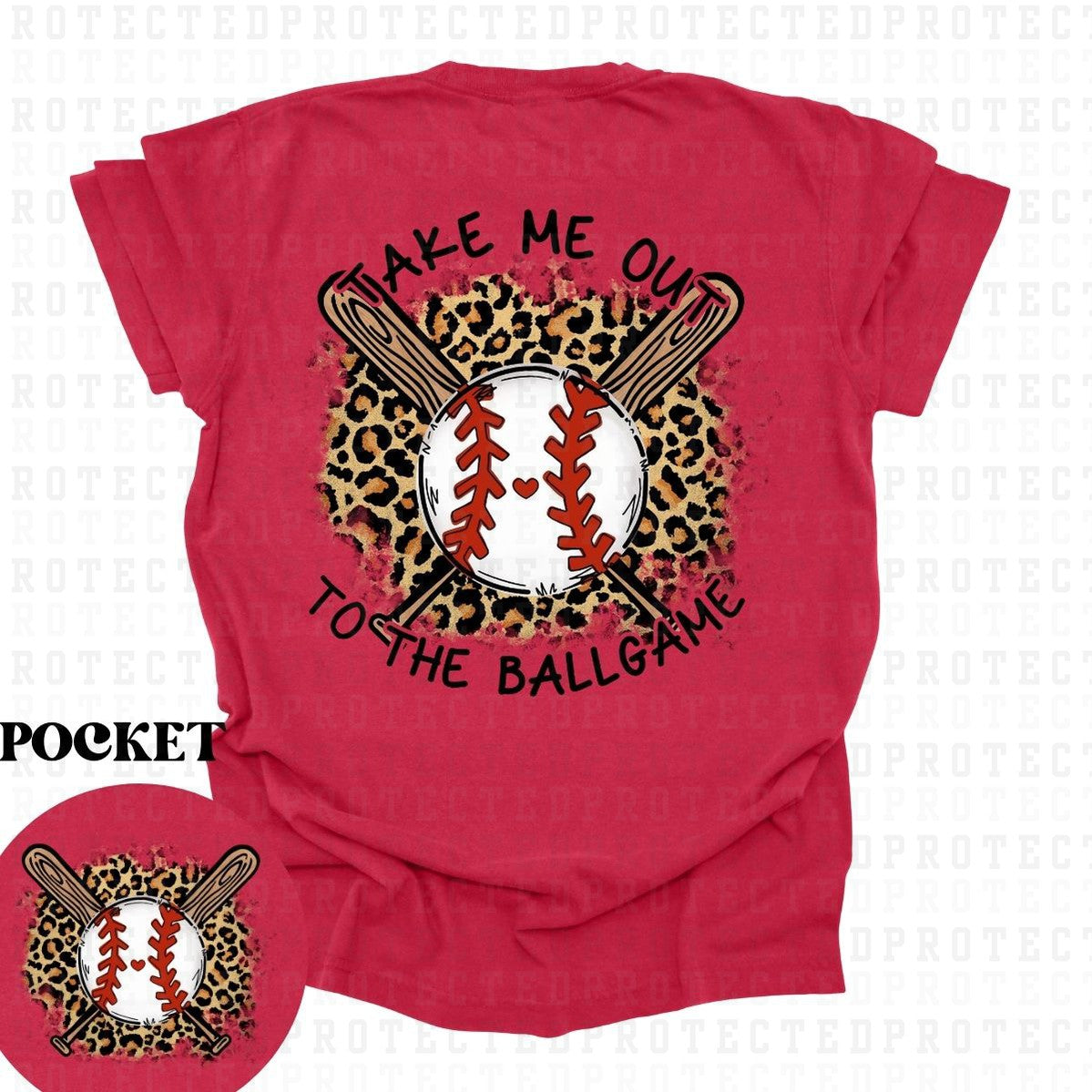 TAKE ME OUT TO THE BALLGAME (POCKET+BACK) - DTF TRANSFER