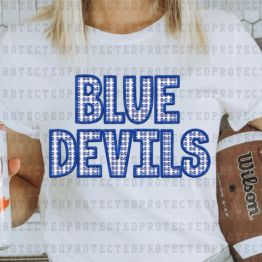 BLUE DEVILS *BLUE OUTLINE* - DTF TRANSFER