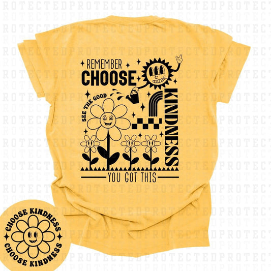 CHOOSE KINDNESS (SINGLE COLOR/POCKET+BACK) - DTF TRANSFER