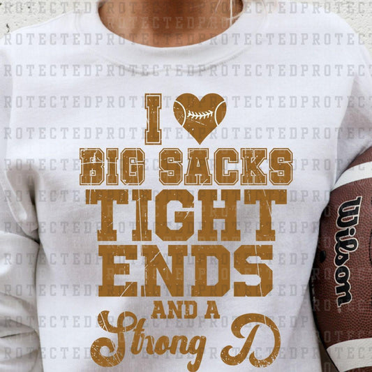 BIG SACKS TIGHT ENDS AND A STRONG D *SINGLE COLOR* - DTF TRANSFER