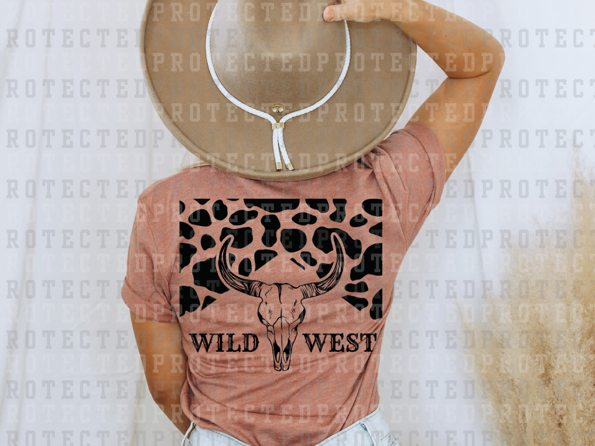 WILD WEST - SKULL - COW PRINT MARLBORO - DTF TRANSFER