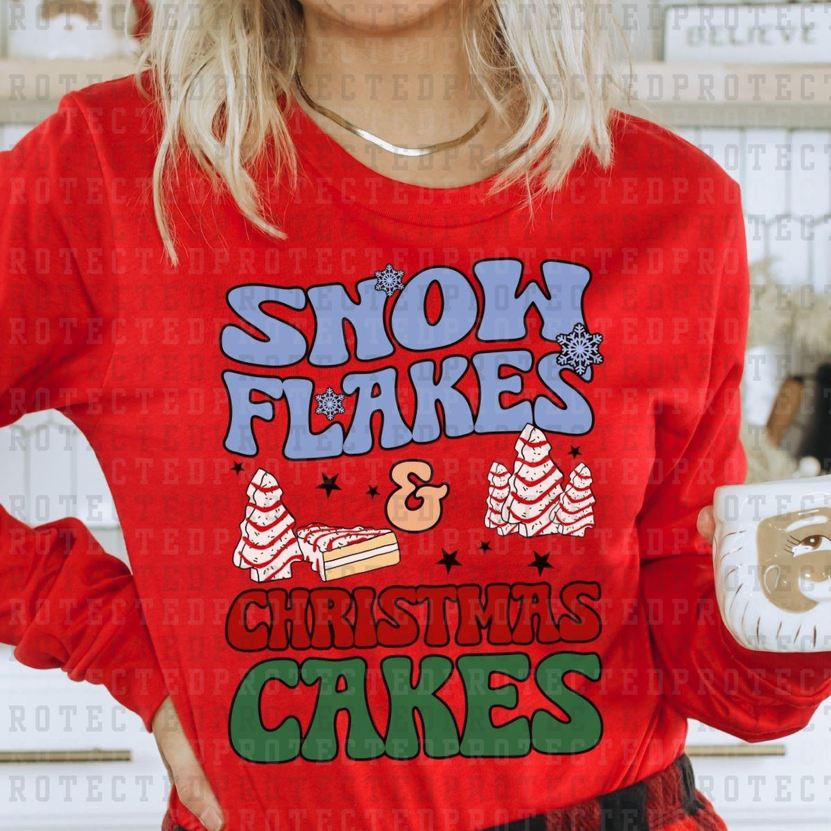 SNOW FLAKES & CHRISTMAS CAKES - DTF TRANSFER