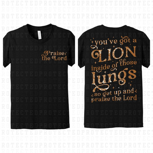 PRAISE THE LORD *GRUNGE* (SINGLE COLOR/POCKET+BACK) - DTF TRANSFER