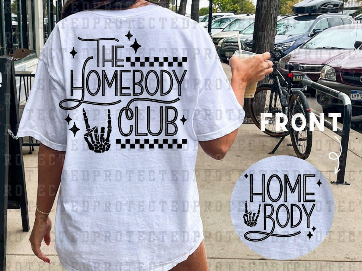 HOMEBODY CLUB (SINGLE COLOR/POCKET/BACK) - DTF TRANSFER