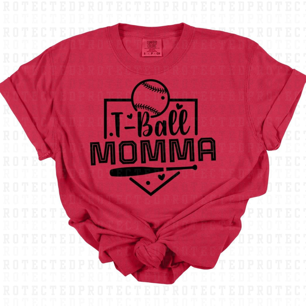 T-BALL MOMMA *BLACK - SINGLE COLOR* - DTF TRANSFER