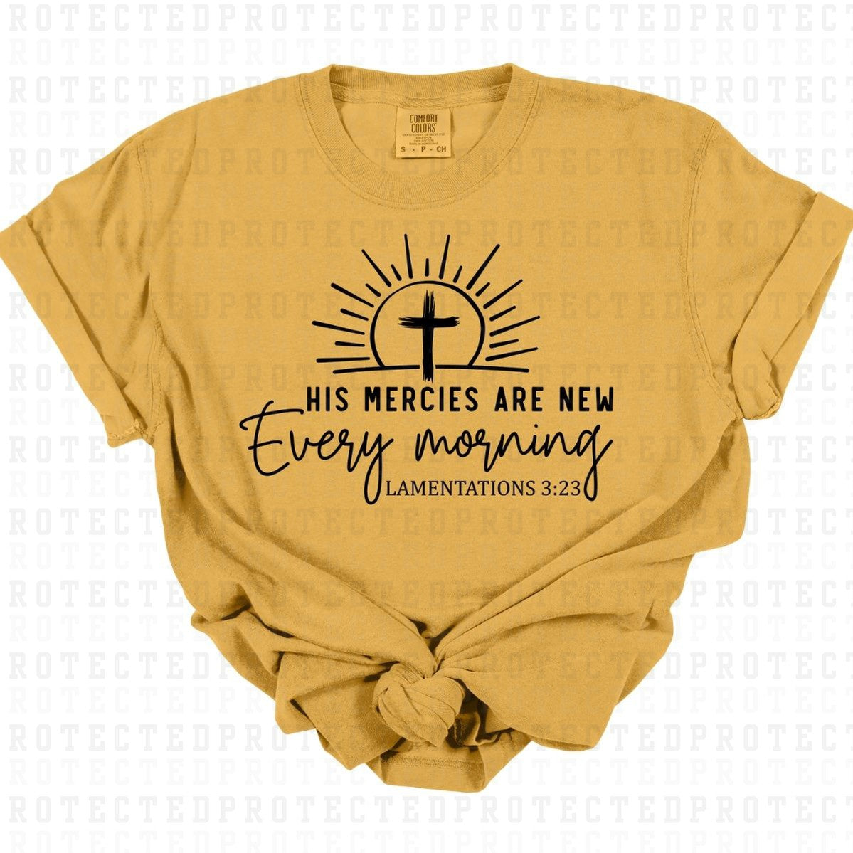 LAMENTATIONS 3:23 *SINGLE COLOR* - DTF TRANSFER