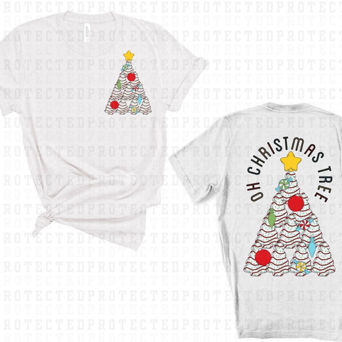 OH CHRISTMAS TREE (POCKET+BACK) - DTF TRANSFER