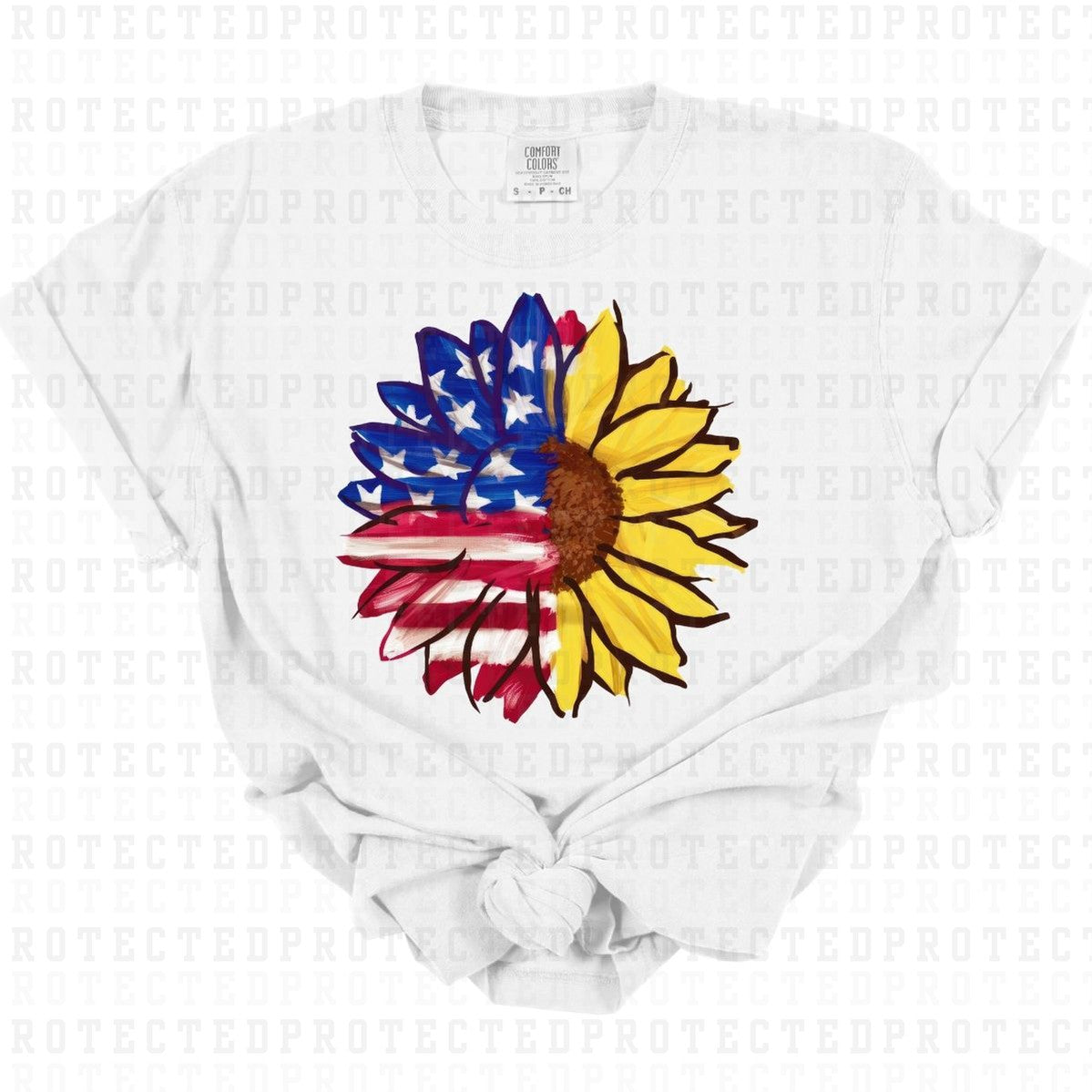 PATRIOTIC SUNFLOWER - DTF TRANSFER