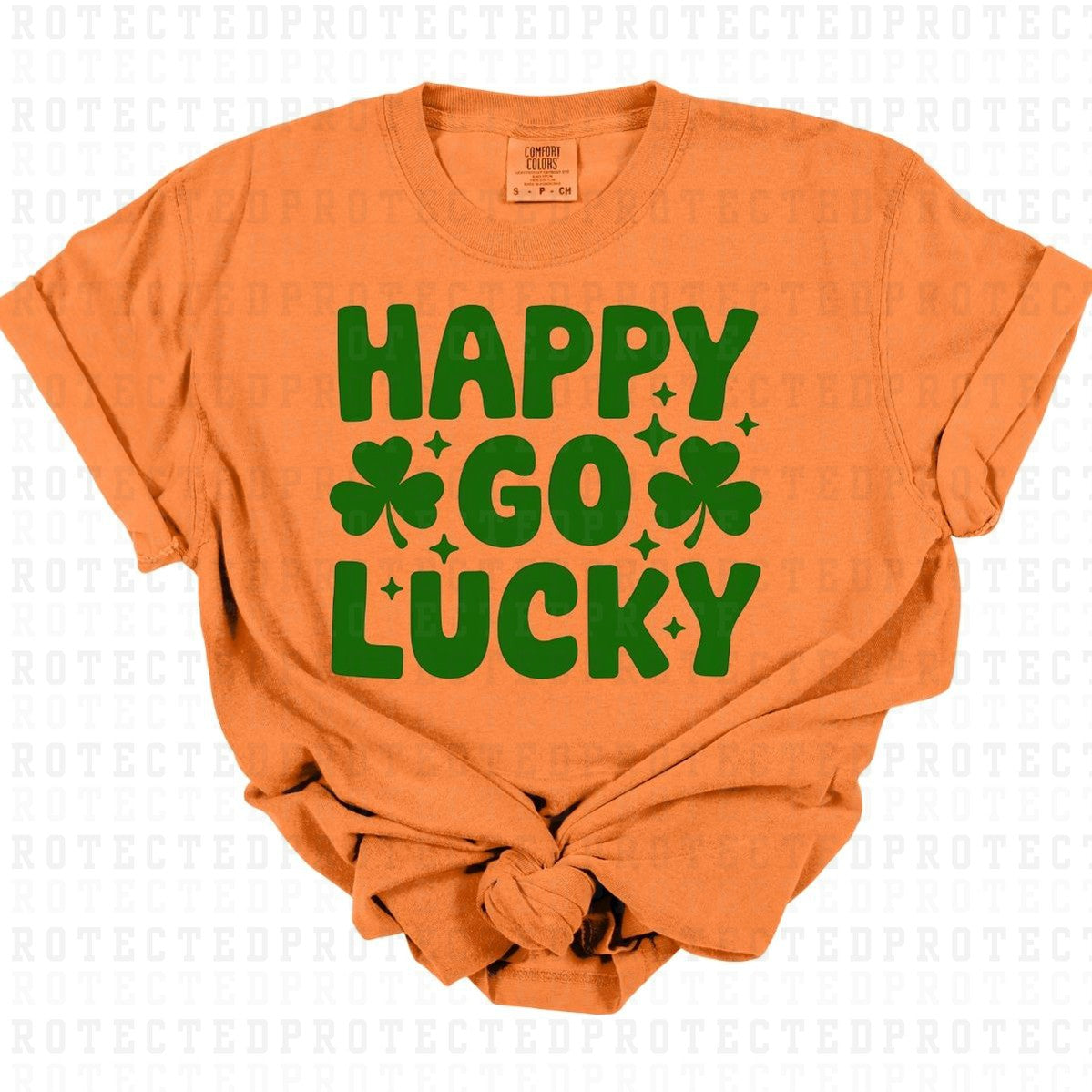 HAPPY GO LUCKY *SINGLE COLOR* - DTF TRANSFER