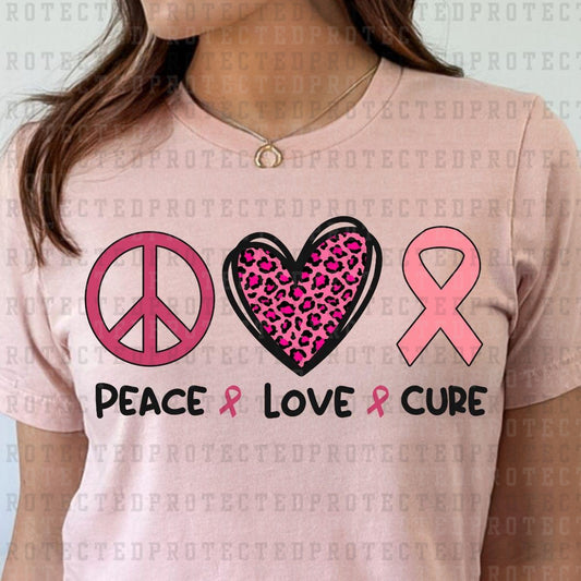 PEACE LOVE CURE - DTF TRANSFER