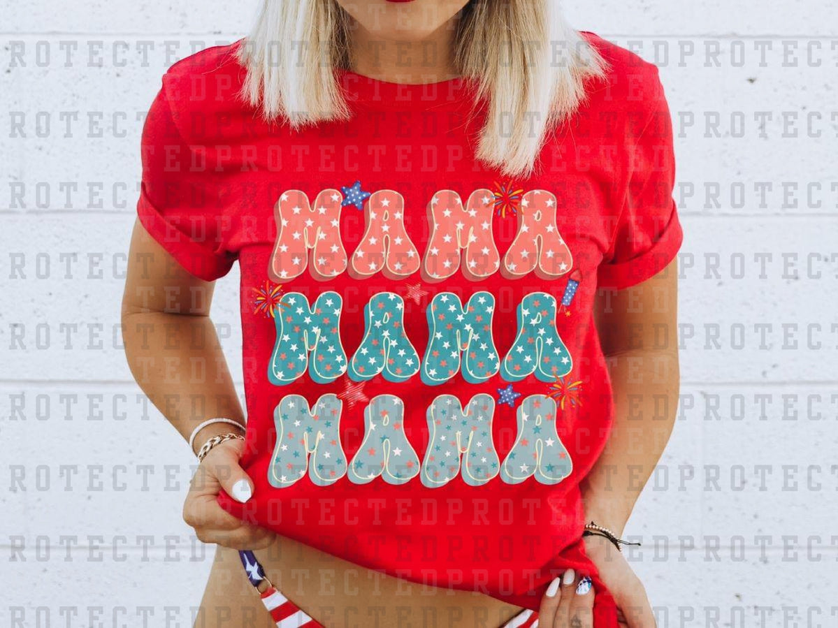 PATRIOTIC MAMA x3  - DTF TRANSFER