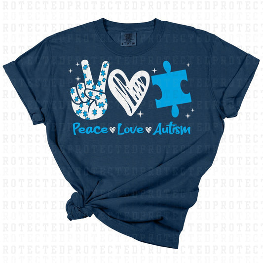 PEACE LOVE AUTISM - DTF TRANSFER