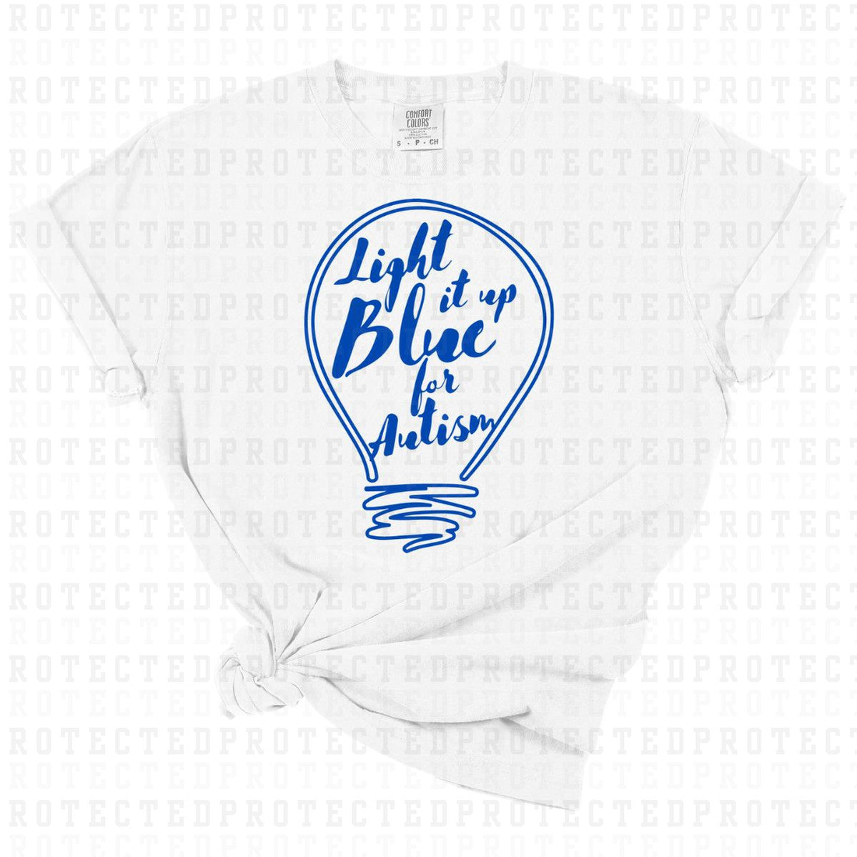 LIGHT IT UP BLUE FOR AUTISM *SINGLE COLOR* - DTF TRANSFER