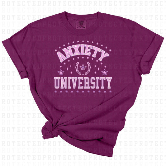 ANXIETY UNIVERSITY *PURPLE TEXT* - DTF TRANSFER