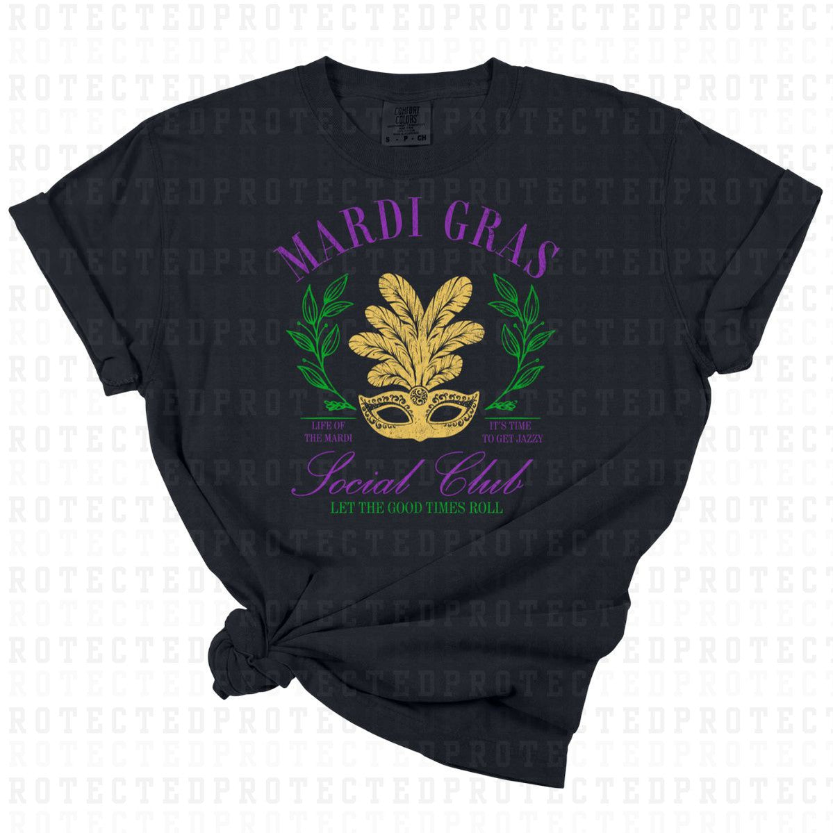 MARDI GRAS SOCIAL CLUB *W/GRUNGE* - DTF TRANSFER