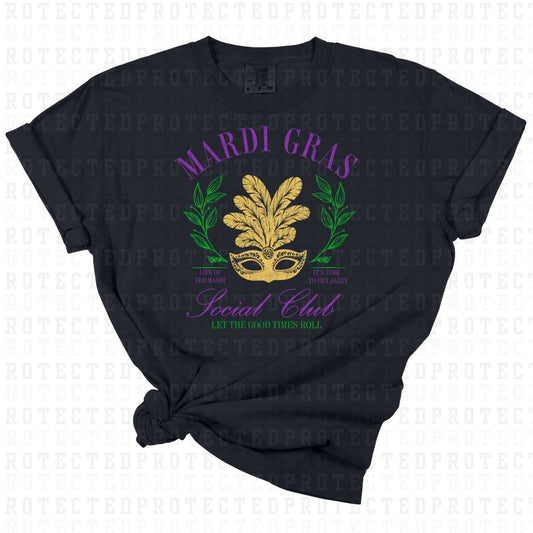 MARDI GRAS SOCIAL CLUB *W/GRUNGE* - DTF TRANSFER