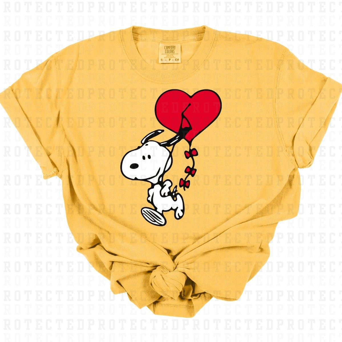 DOG WITH HEART BALLOON *PEANUTS* DTF TRANSFER