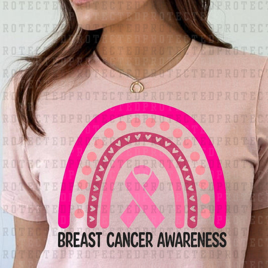 BREAST CANCER AWARENESS RAINBOW - DTF TRANSFER