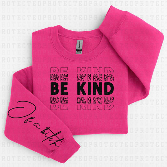 BE KIND *SINGLE COLOR - SLEEVE DESIGN COMES IN 6"* (FULL FRONT/1 SLEEVE) - DTF TRANSFER