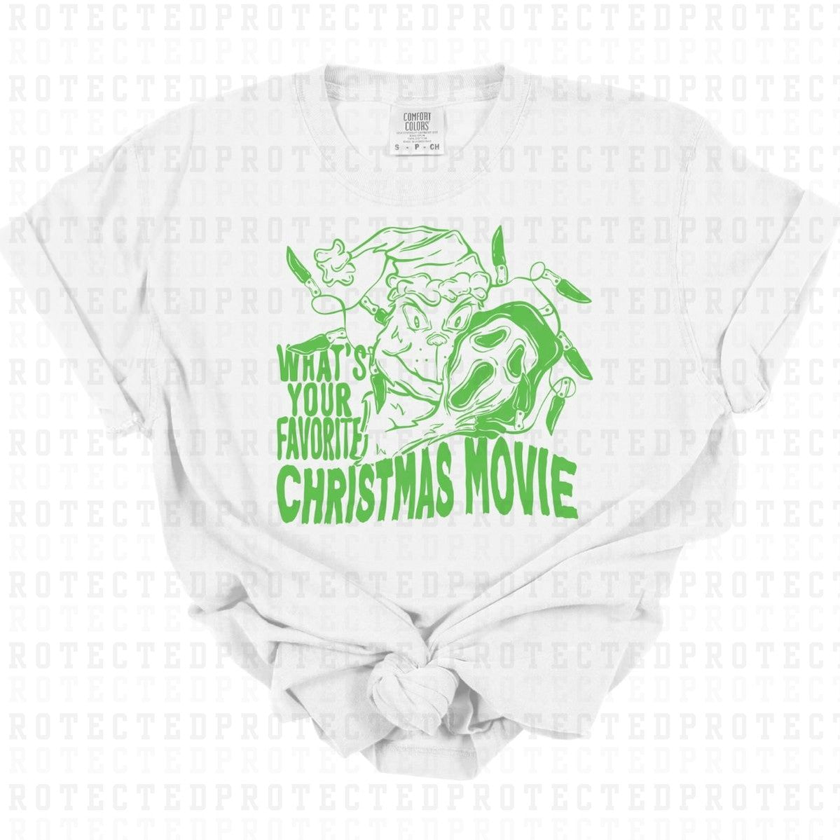 WHATS YOUR FAVORITE CHRISTMAS MOVIE *SINGLE COLOR* - DTF TRANSFER