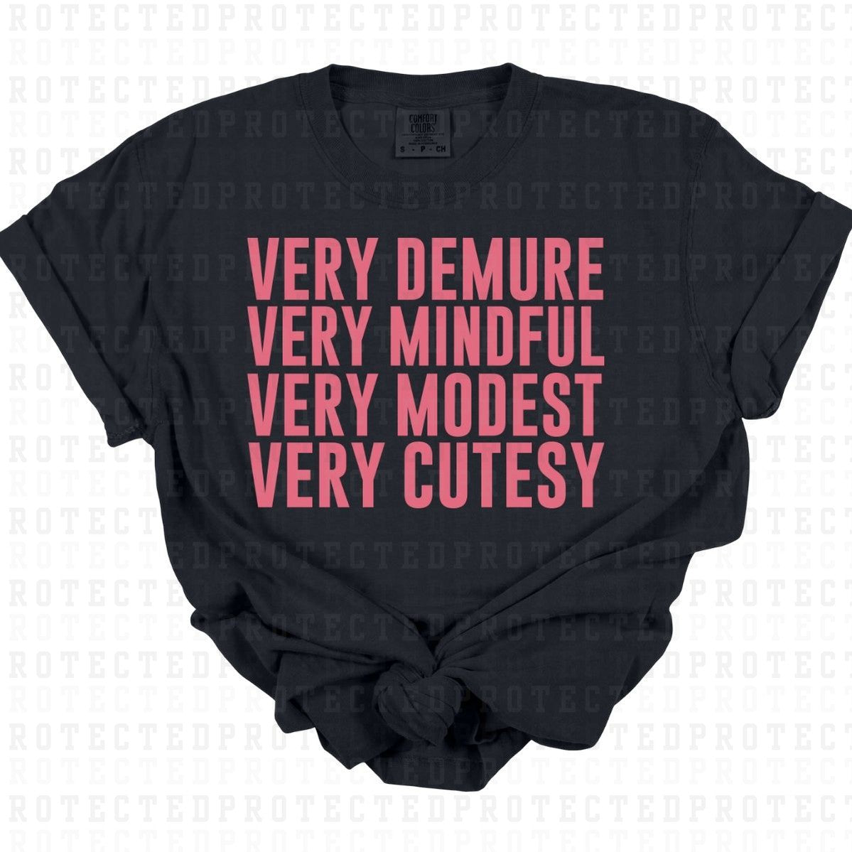 VERY DEMURE *SINGLE COLOR* - DTF TRANSFER