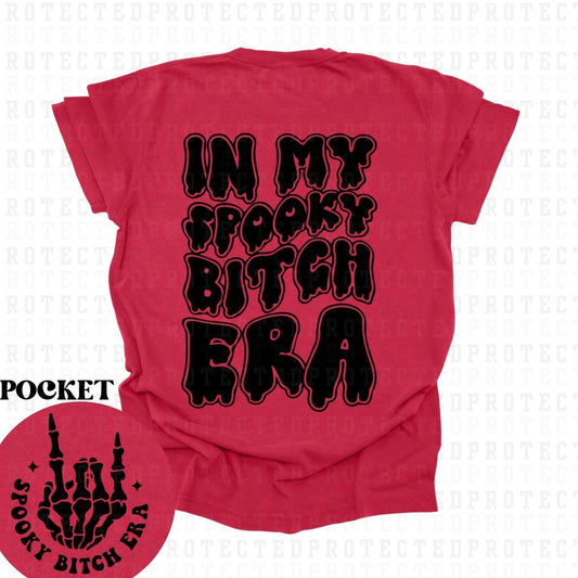 SPOOKY BITCH ERA *SINGLE COLOR*(POCKET/BACK)- DTF TRANSFER