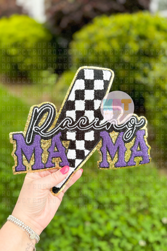 RACING MAMA - CHENILLE PATCH