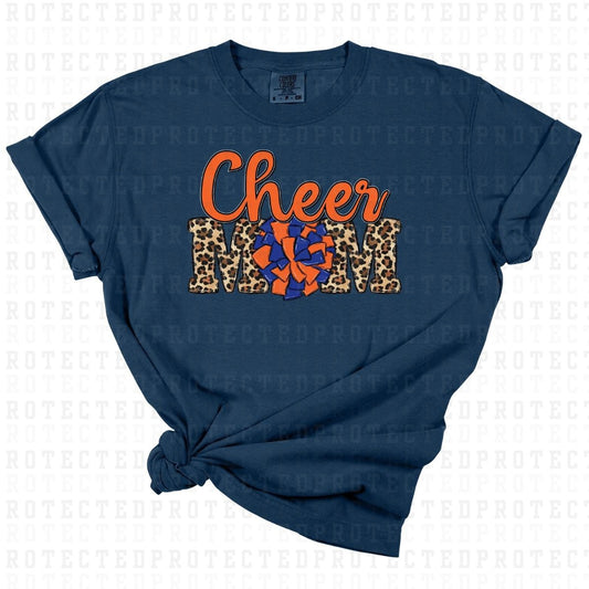 CHEER MOM *ORANGE & BLUE* - DTF TRANSFER