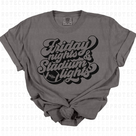 FRIDAY NIGHTS & STADIUM LIGHTS *SINGLE COLOR* - DTF TRANSFER