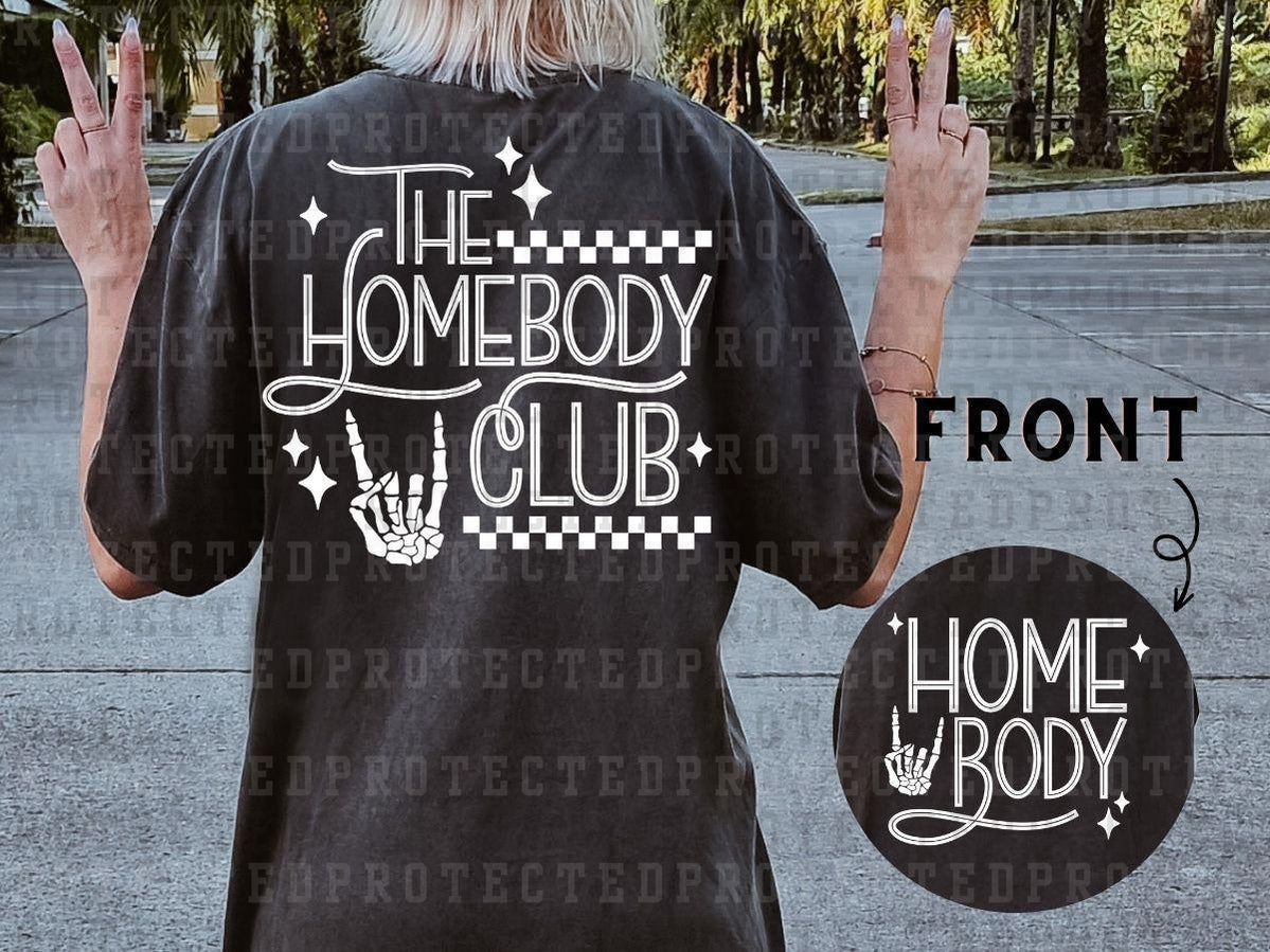 HOMEBODY CLUB (SINGLE COLOR/POCKET/BACK) - DTF TRANSFER