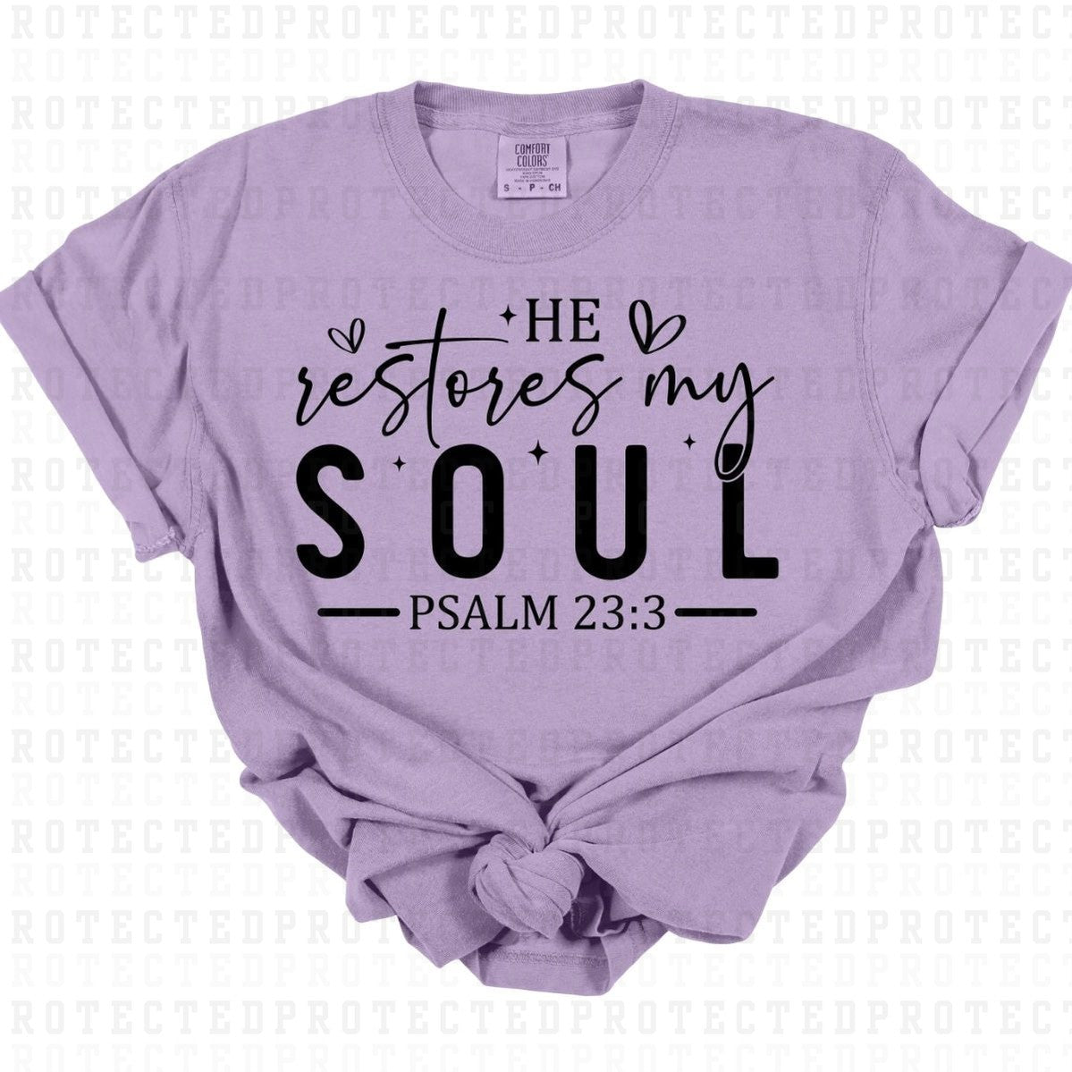 PSALM 23:3 *SINGLE COLOR* - DTF TRANSFER