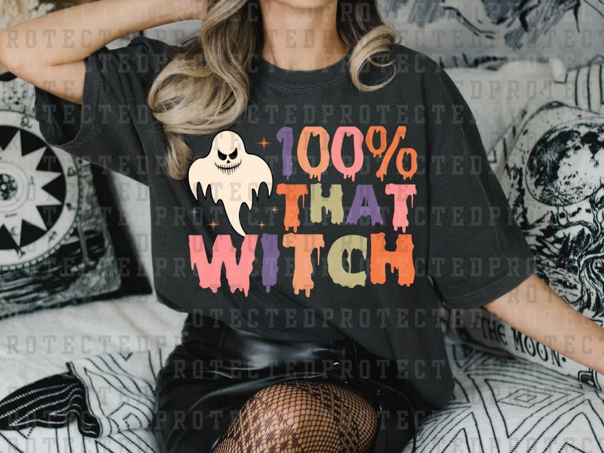 100% THAT WITCH - SCARY GHOST - MELTING FONTS - SPARKLES - DTF TRANSFERS