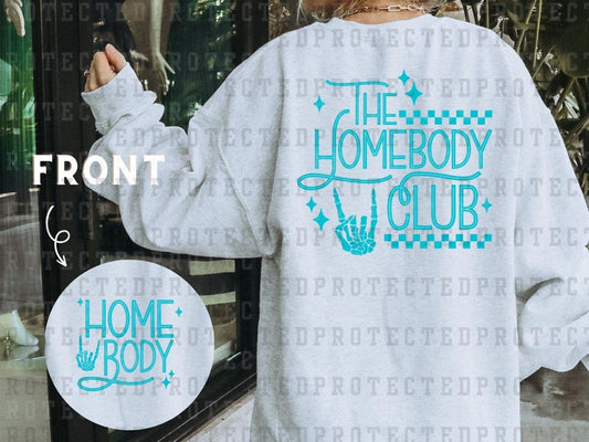 HOMEBODY CLUB (SINGLE COLOR/POCKET/BACK)  - DTF TRANSFER